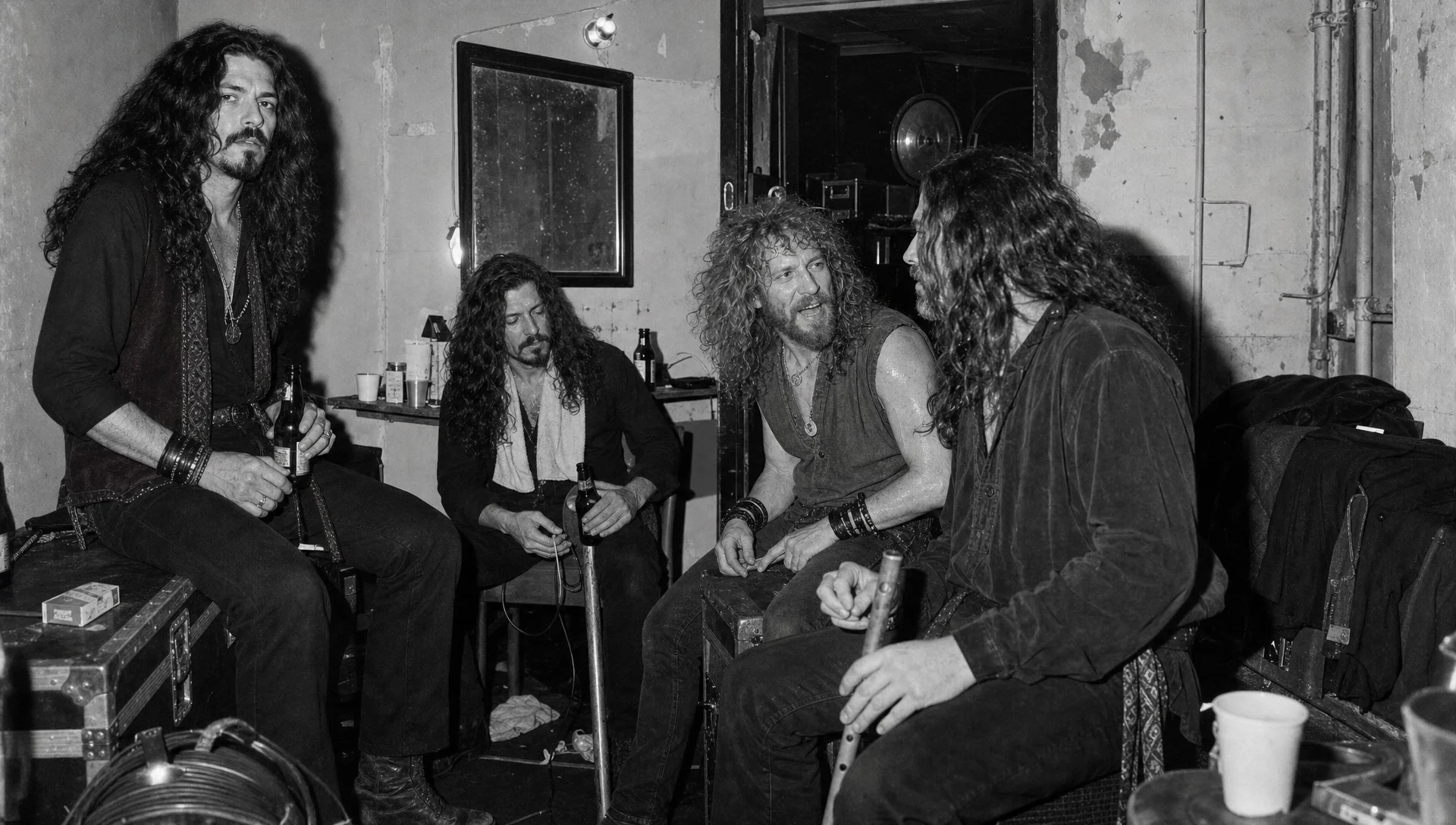 Backstage after a Celestial Alchemy performance, 1978